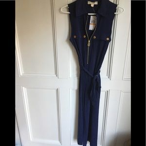 NEW without tags MK Sleeveless Jumpsuit QU08F603TW True Blue